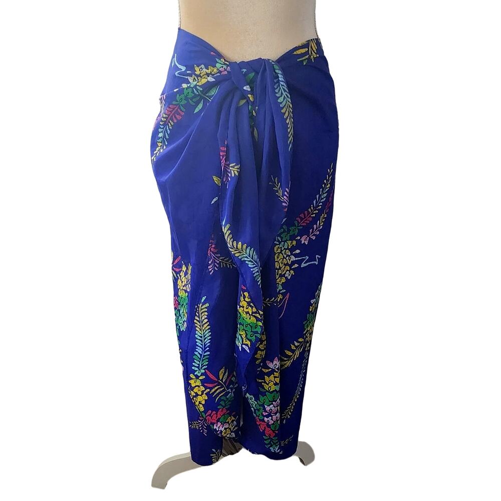 Sand Pebble Beachy Coastal Floral Sorang Cover Up